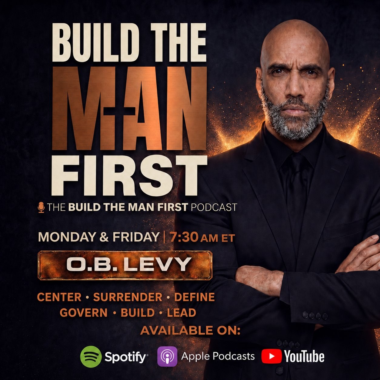 Build The Man First podcast coming soon artwork